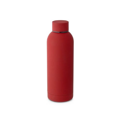 ODIN - Botella de acero inoxidable (36% reciclado) con acabado gomoso 500 mL