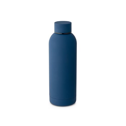 ODIN - Botella de acero inoxidable (36% reciclado) con acabado gomoso 500 mL