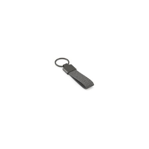 RAVEN - Llavero rectangular de metal y PET reciclado (30 % reciclado)