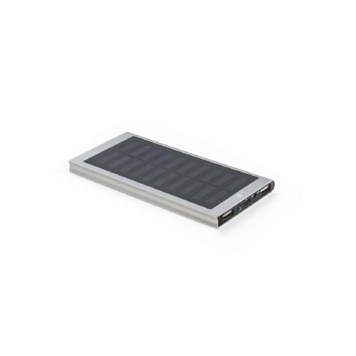 CLERK - Power bank 8'000 mAh con panel solar en aluminio 100% reciclado