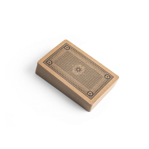 FISCHER - Baraja de 54 cartas clásicas en papel kraft, con material certificado FSC™ y otros materiales controlados