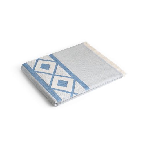 MALEK - Toalla de baño y multifuncional (350g/m²) fabricada en algodón ligero y resistente (85%) y algodón reciclado (15%)