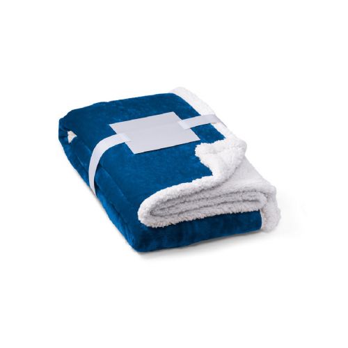HEIDEN - Manta polar reversible (190 g/m²) con cinta de raso y tarjeta personalizada