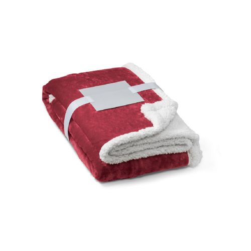 HEIDEN - Manta polar reversible (190 g/m²) con cinta de raso y tarjeta personalizada