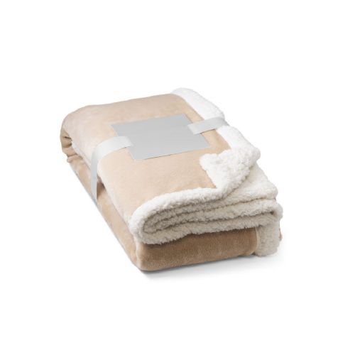 HEIDEN - Manta polar reversible (190 g/m²) con cinta de raso y tarjeta personalizada