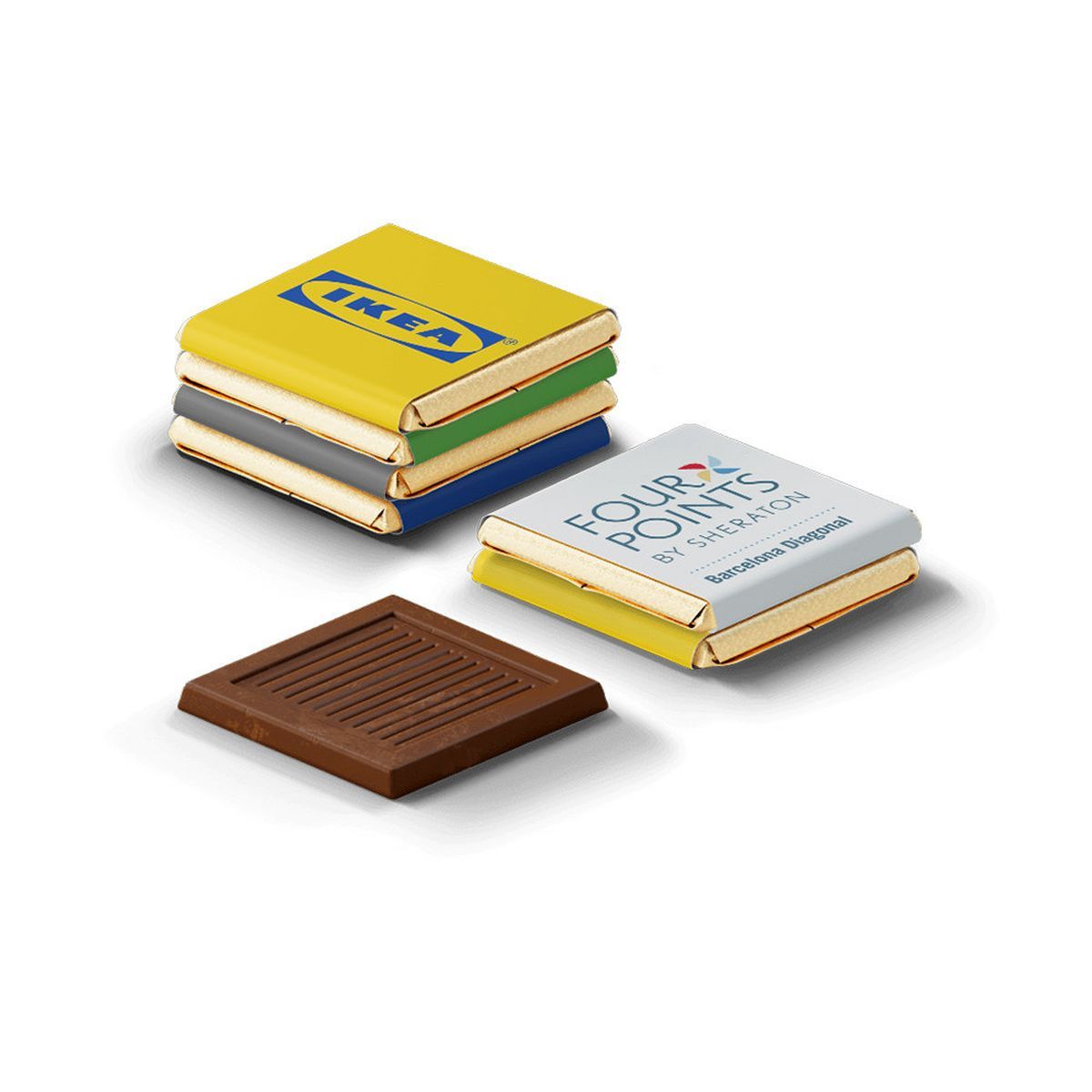 NEAPOLITAN MILK - Napolitanas clásicas de chocolate con leche, 30 x 30 mm | CC55033A