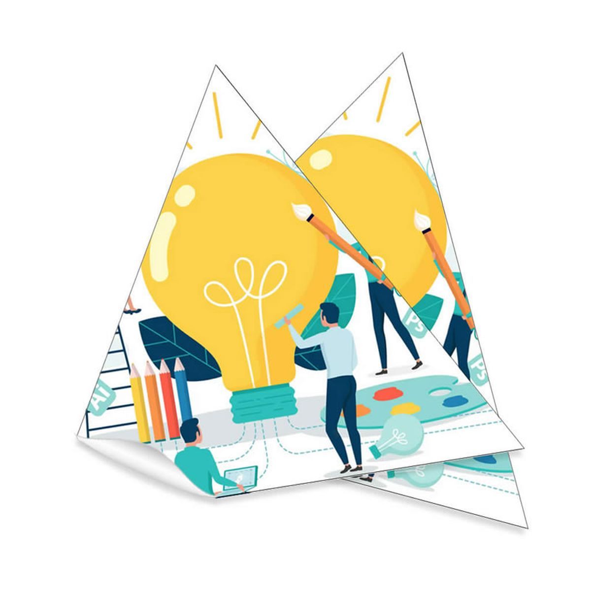 STICKER S TRIANGLE - Pegatinas, 50x50 mm | GL1019C