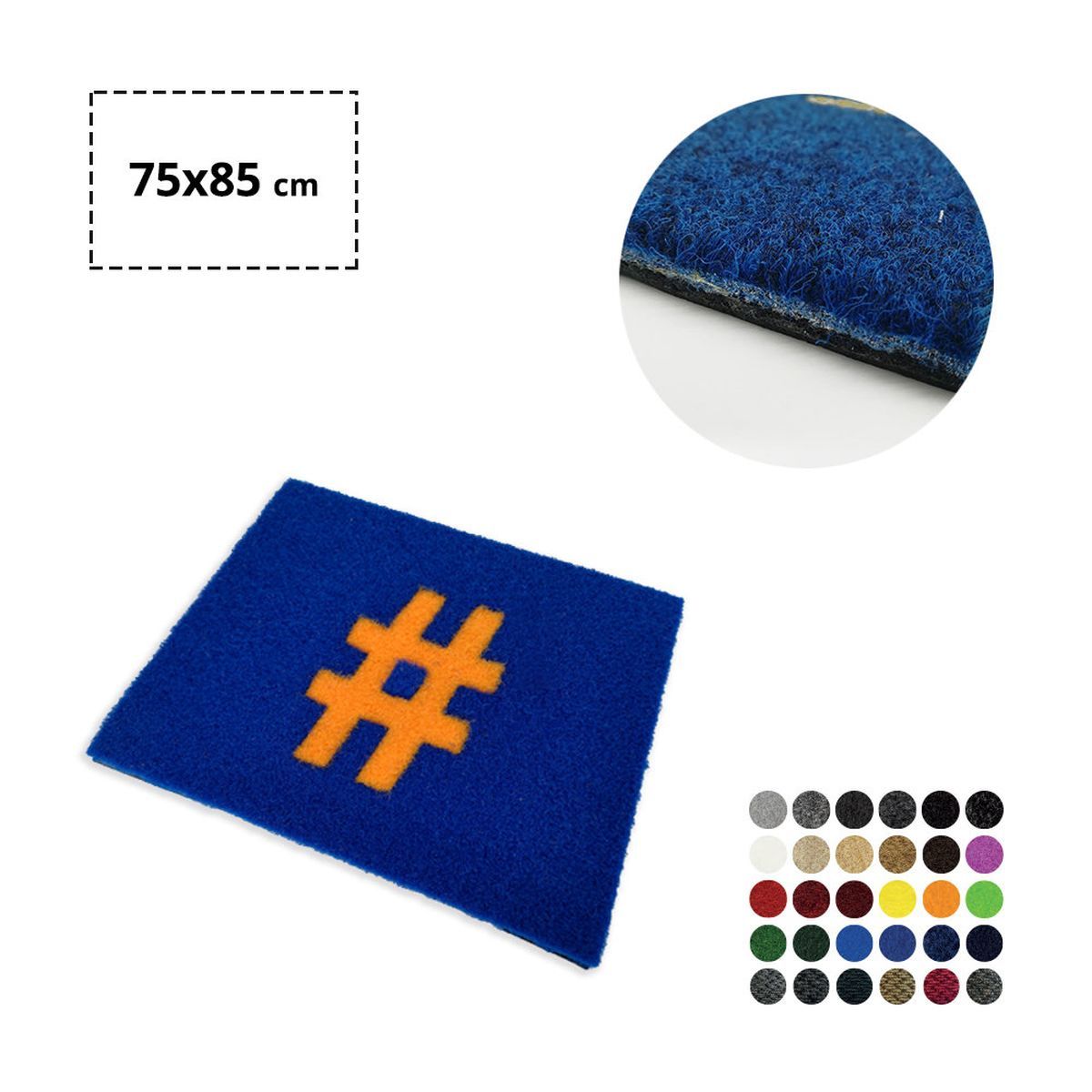 TURIN - felpudo con incrustaciones, 750x850 mm | GL300304B