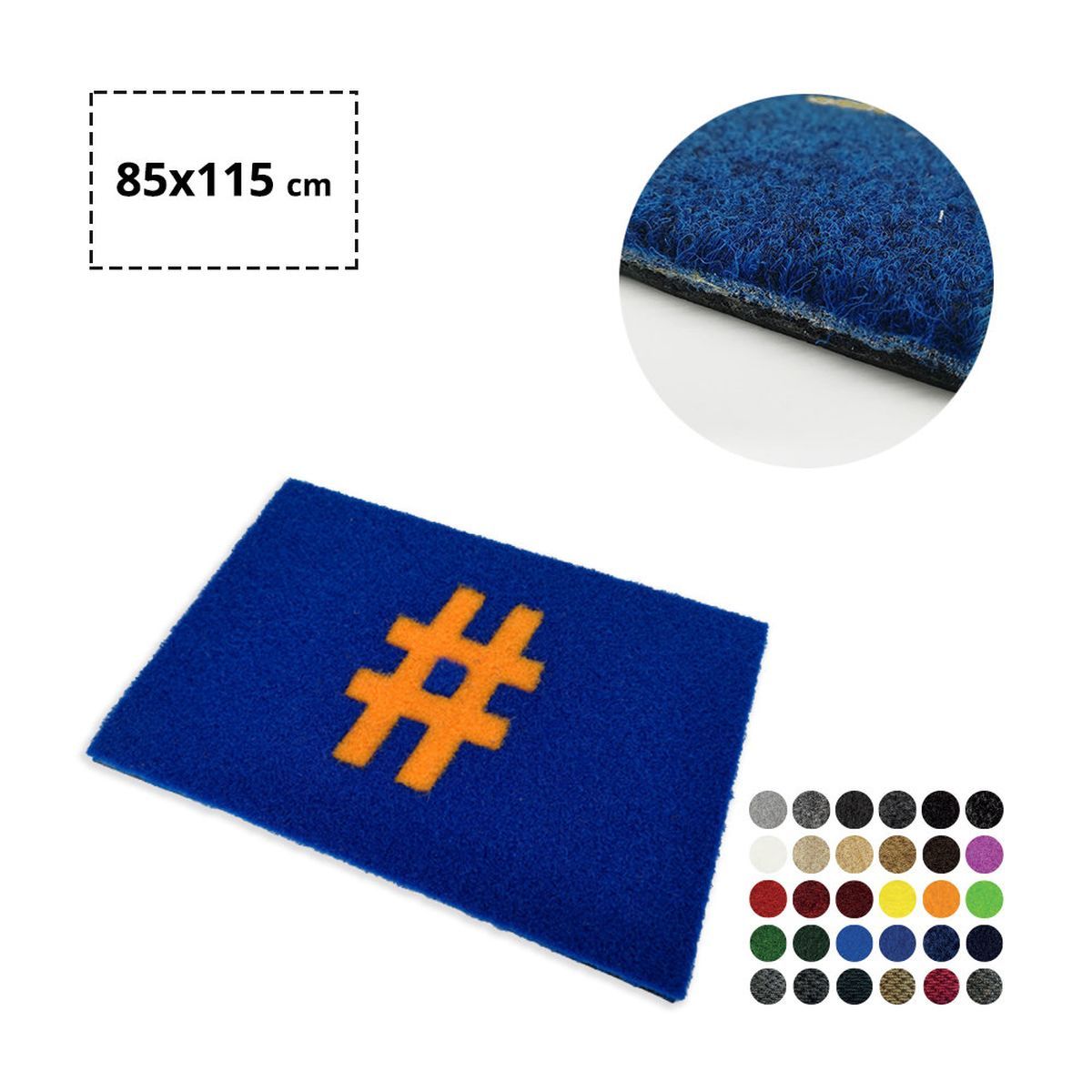 TURIN - felpudo con incrustaciones, 850x1150 mm | GL300304C