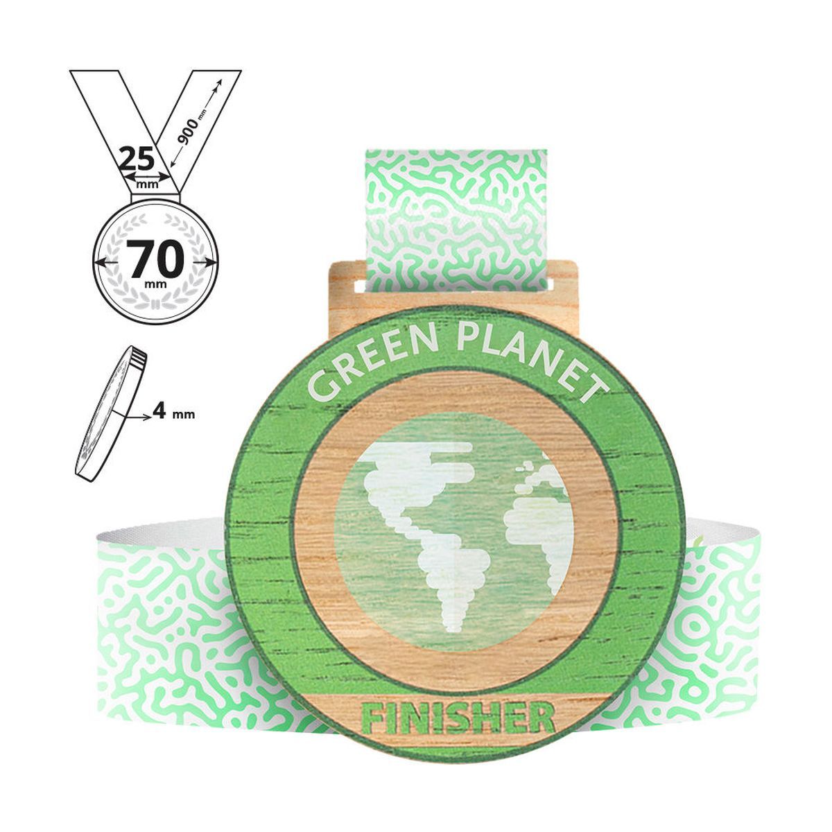 NAGOYA - medalla de contrachapad 4mm, 70x70 mm | GL711240D