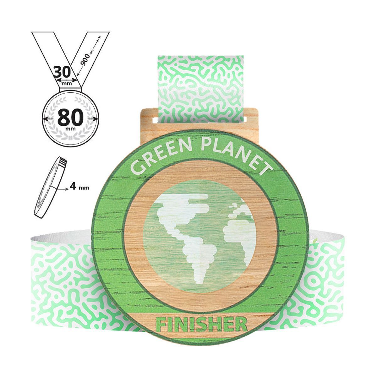 NAGOYA - medalla de contrachapad 4mm, 80x80 mm | GL711240E