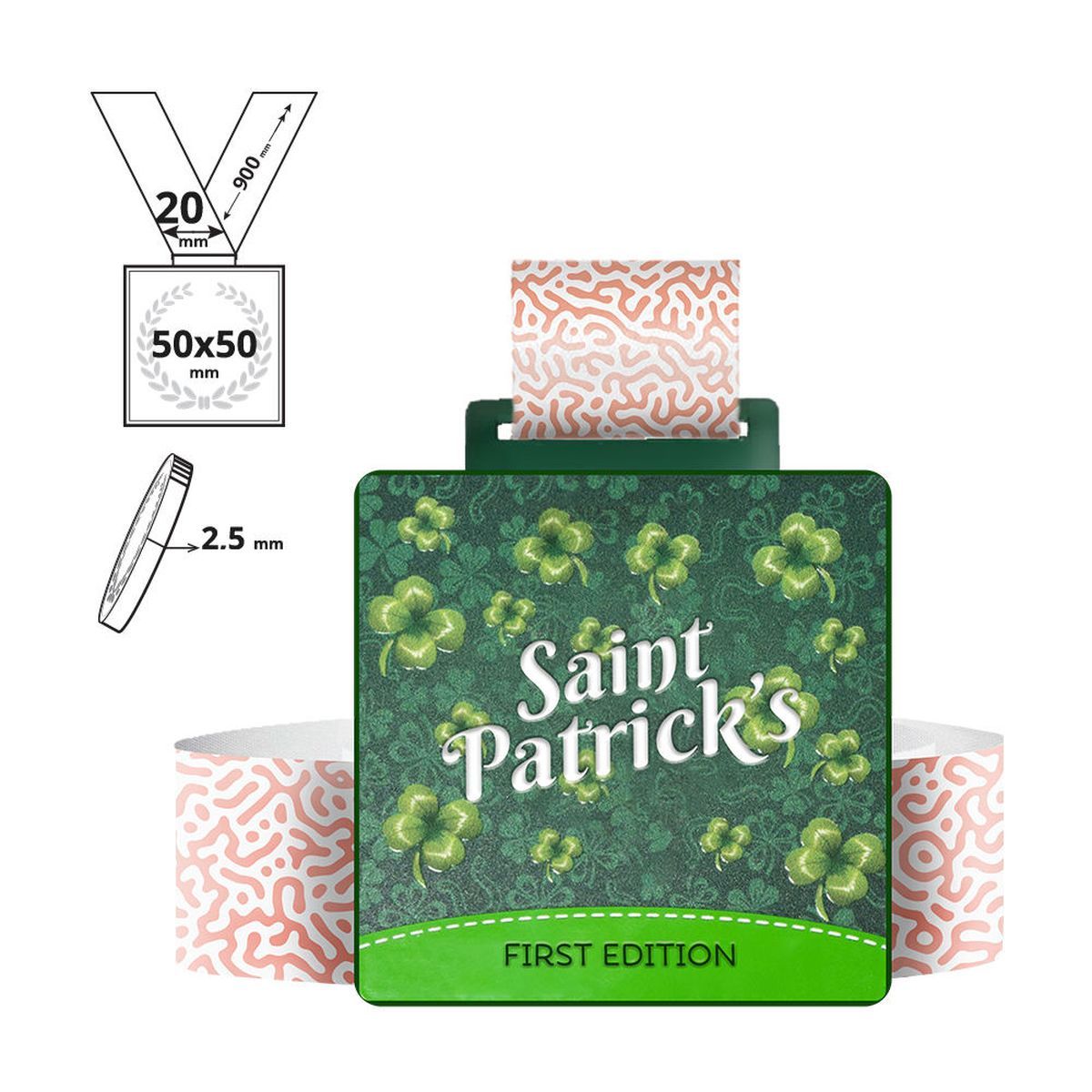 KYOTO - medalla de acero 2,5mm, 50x50 mm | GL712125B