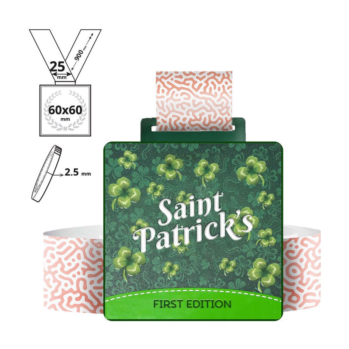 KYOTO - medalla de acero 2,5mm, 60x60 mm | GL712125C