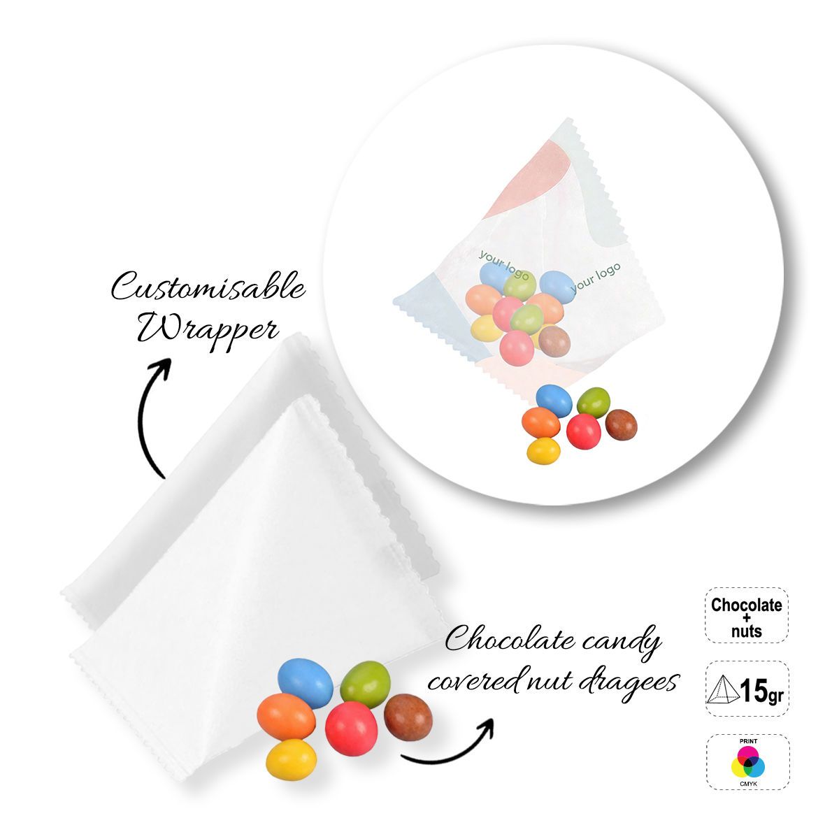 SWEET PIRAMID - mini caramelos, 70x70x70 mm | GL810303C