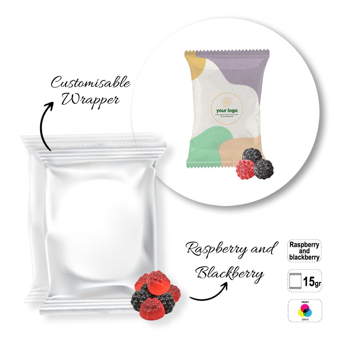 SWEET BAG - caramelos de goma, 87x70 mm | GL810307A