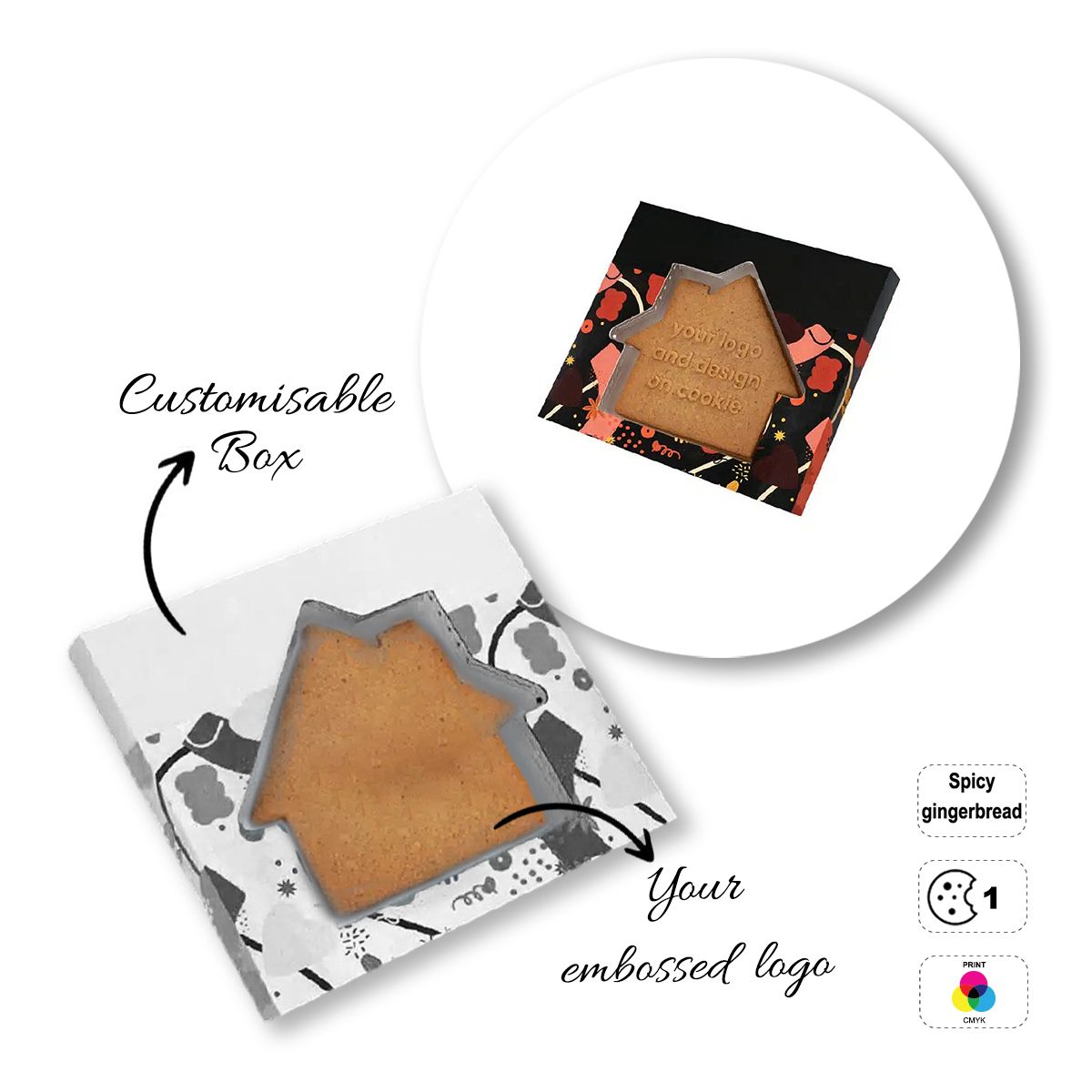 PROMO COOKIE - galleta personalizable en superficie, 108x95x15 mm | GL810701C