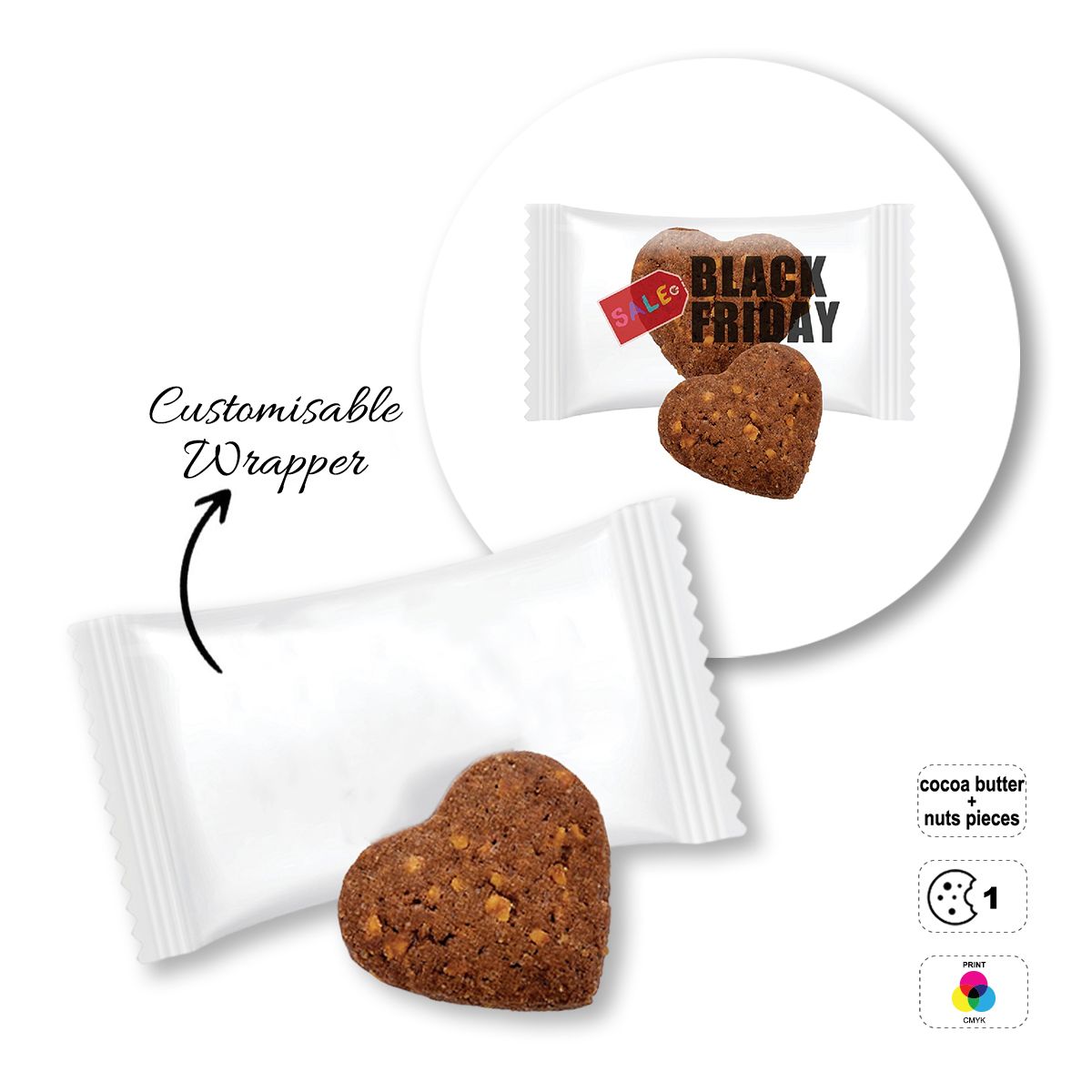 ADVERT COOKIE - galleta publicitaria, 80x40 mm | GL810708C