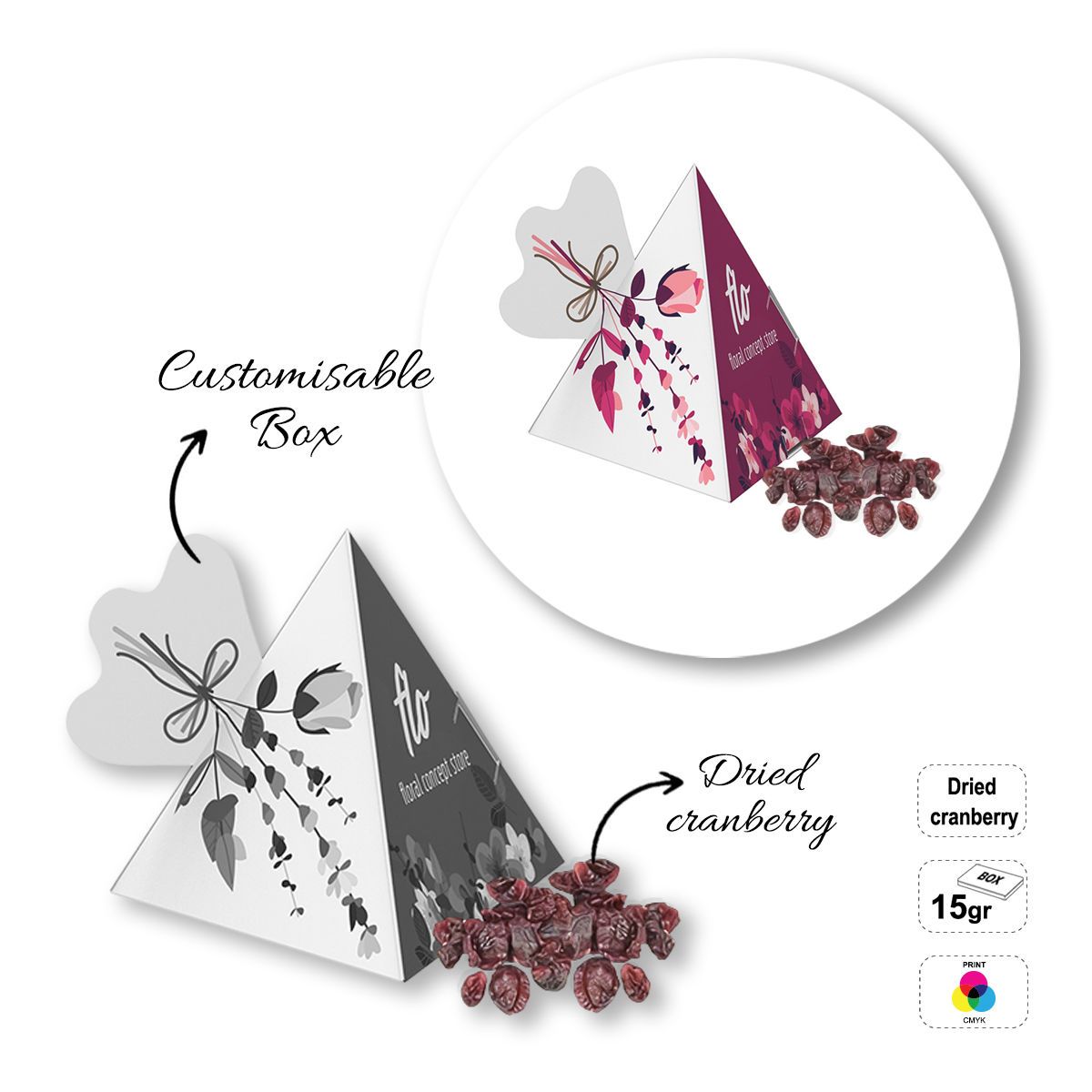 FIT TREAT - caja de frutos secos y semillas, 90x90x110 mm | GL810802A