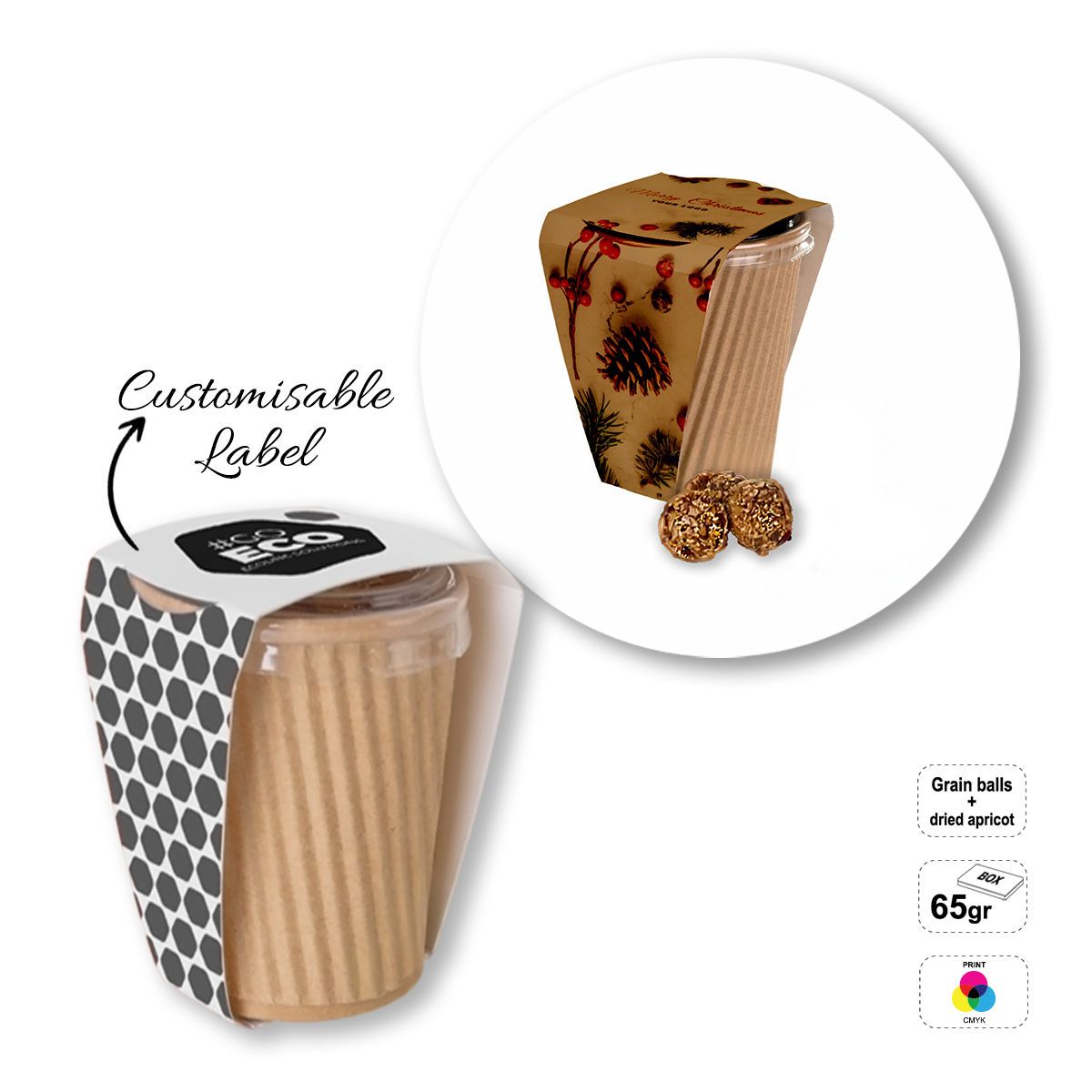 DELICIOUS CUP - paquete de aperitivos dulces, 80x80x95 mm | GL810807B