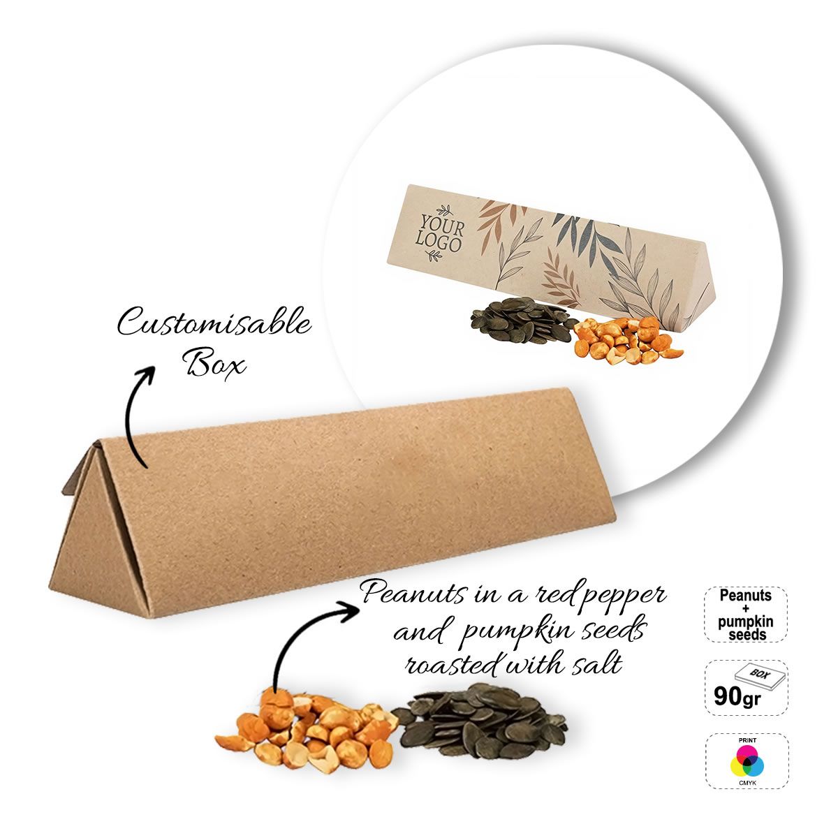 TASTY DUO - paquete de frutos secos, 223x60x53 mm | GL810825B