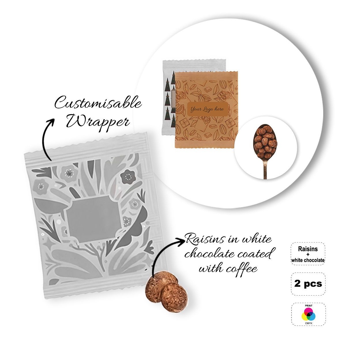 DRIED FRUIT BAG - lata de frutos secos, 60x70 mm | GL810831B