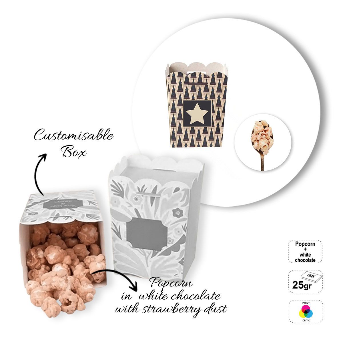 SWEET POPCORN BOX - lata de palomitas dulces, 60x70x106 mm | GL810832B