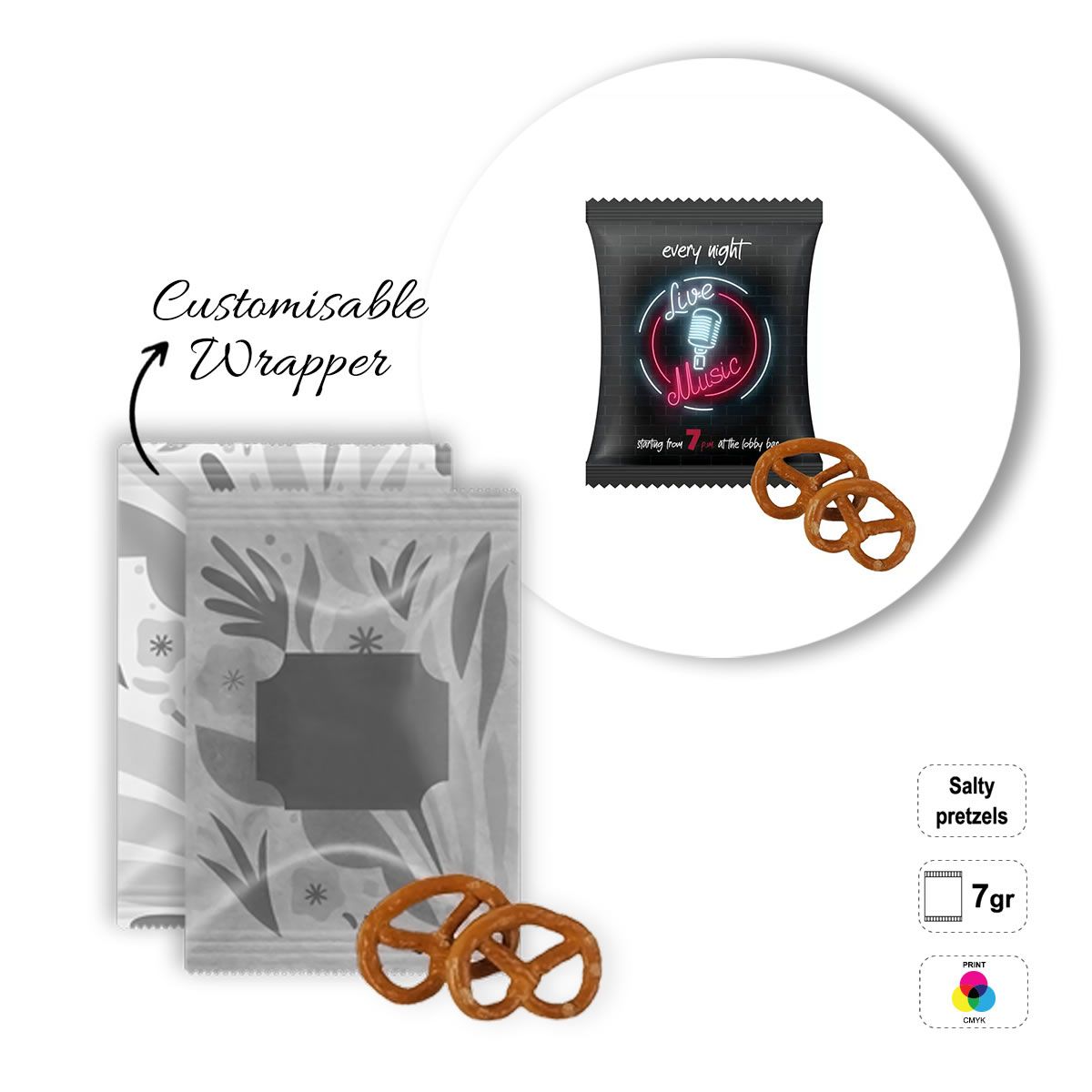 SNACK BAG - paquete de aperitivos salados, 87x70 mm | GL810833A