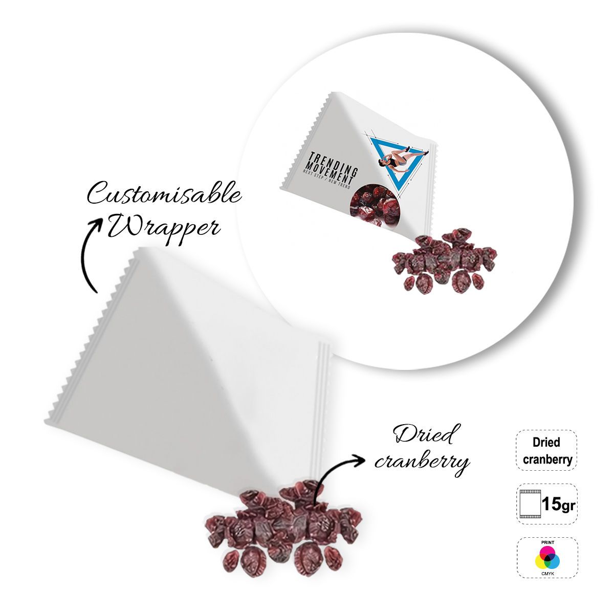 NATURAL PYRAMID - paquete de aperitivos de frutos secos y semillas, 70x70x70 mm | GL810834A