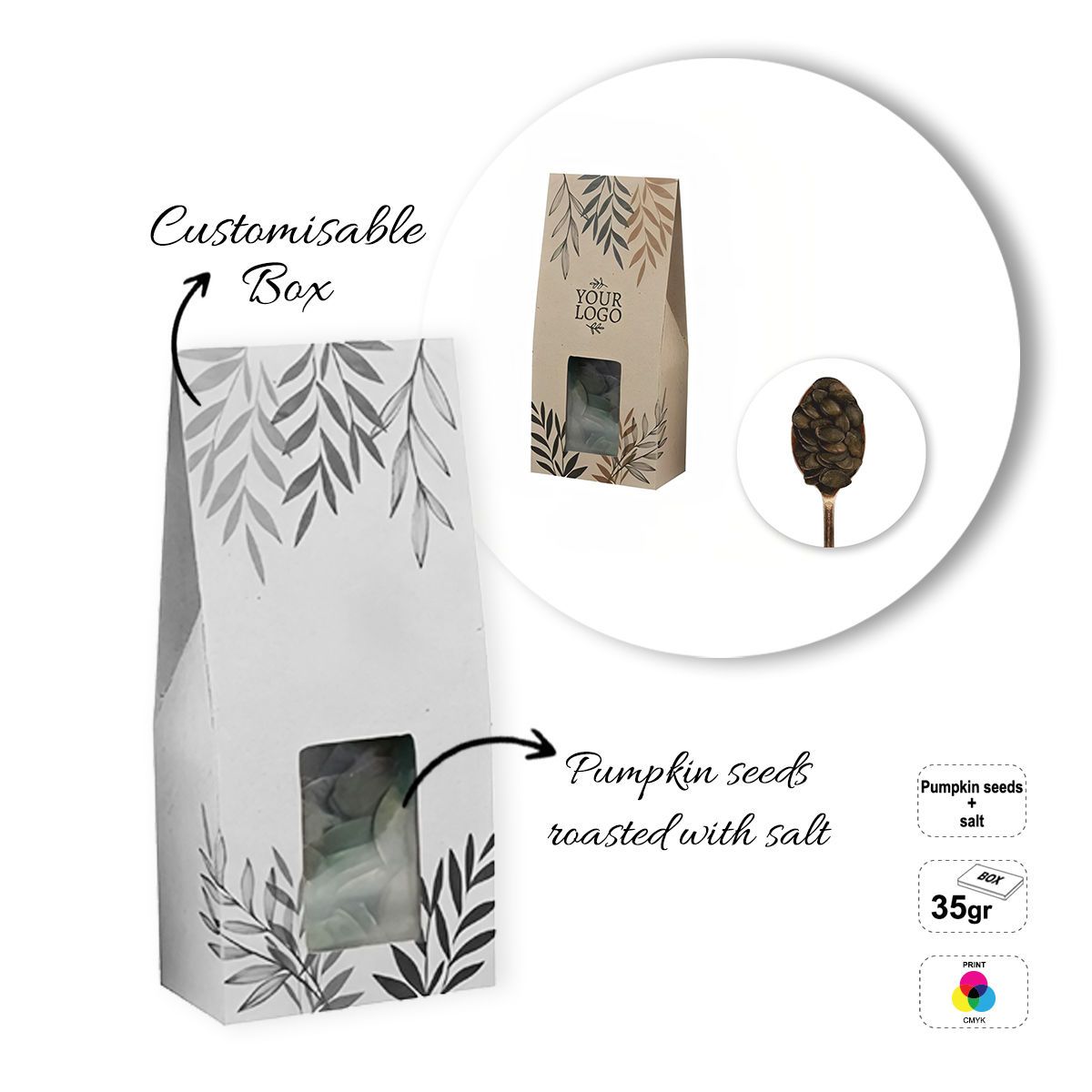 SEEDS&NUTS BAG - lata de frutos secos, 60x32x128 mm | GL810835A