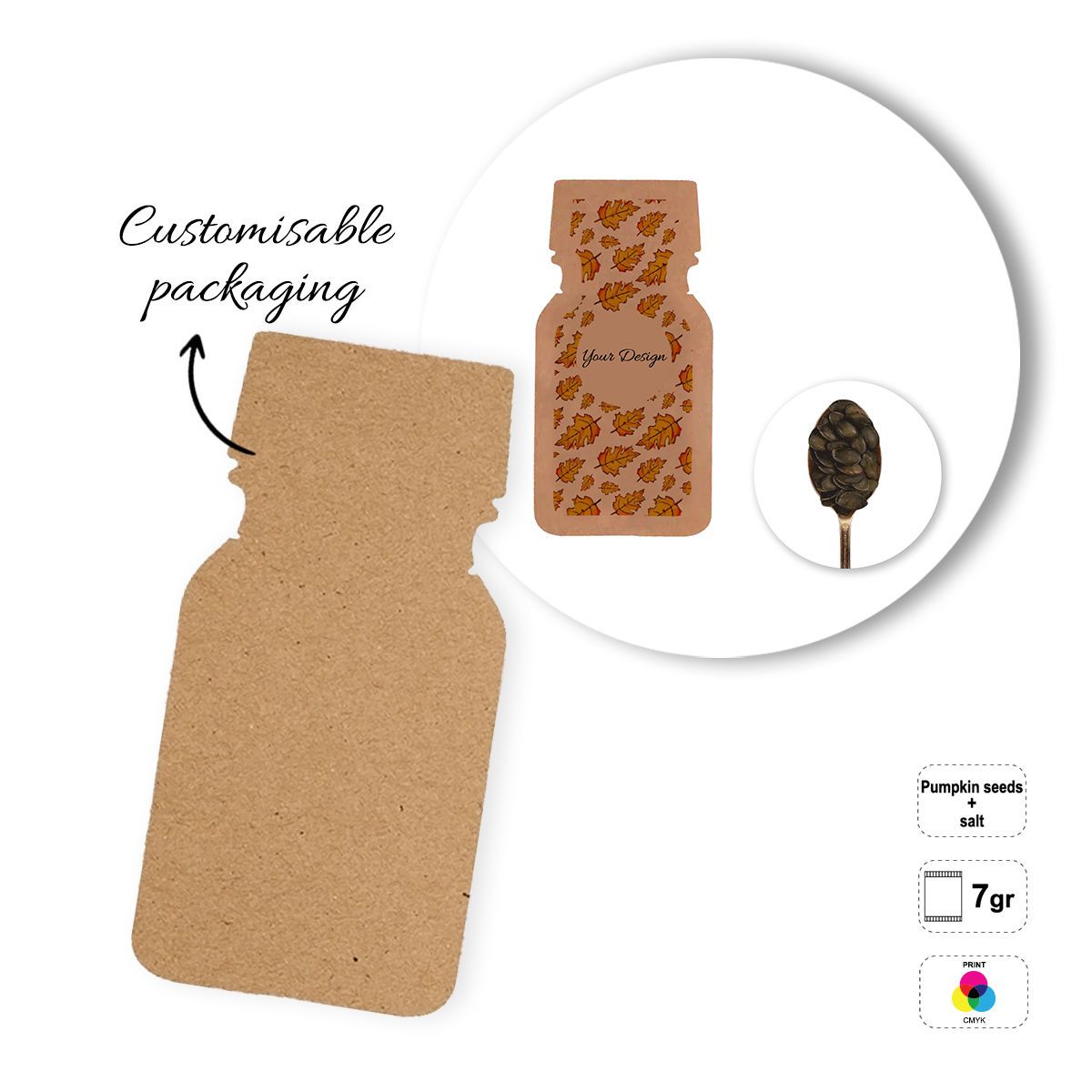 SEEDS&NUTS BOTTLE - Paquete de frutos secos, 65x130 mm | GL810836A