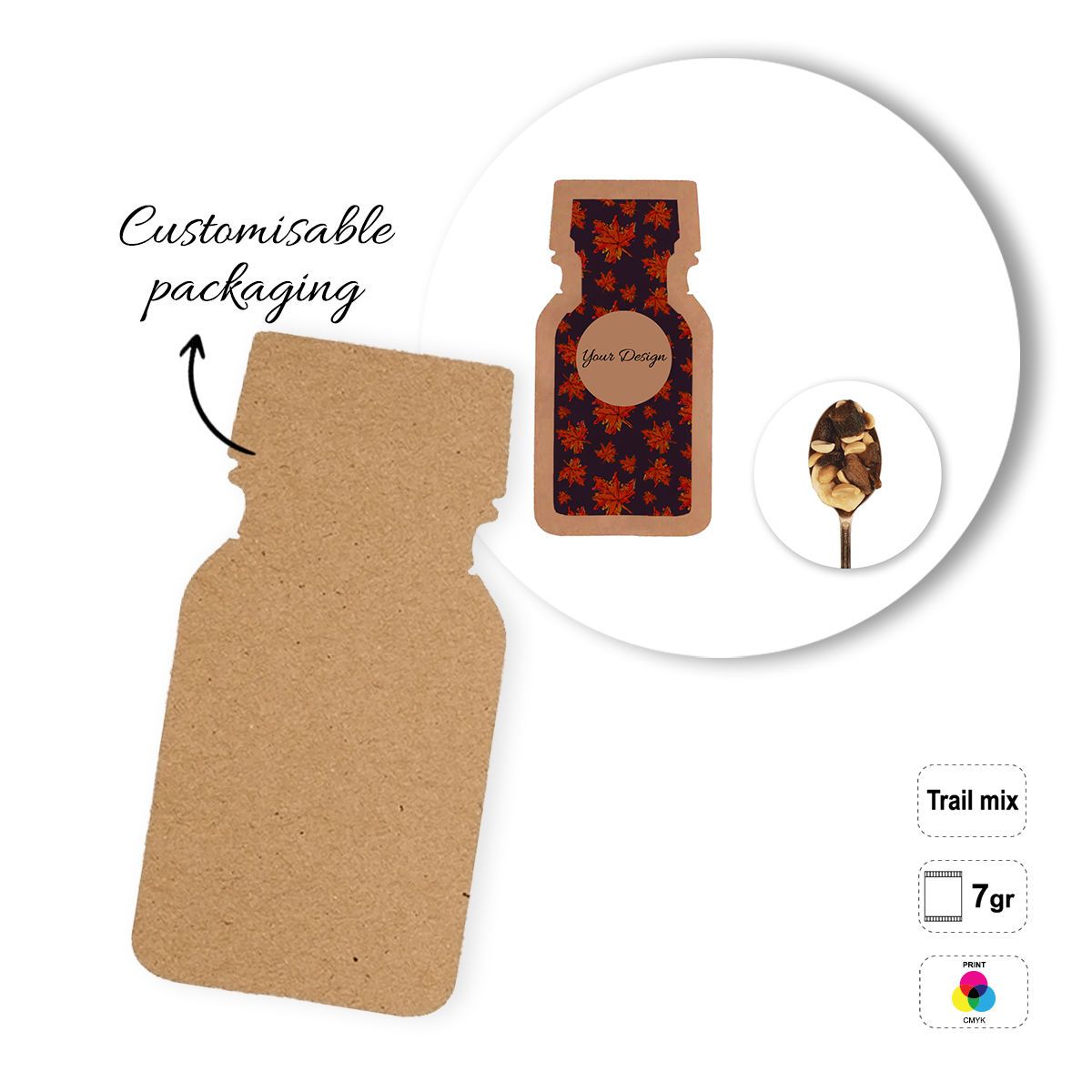 SEEDS&NUTS BOTTLE - Paquete de frutos secos, 65x130 mm | GL810836B