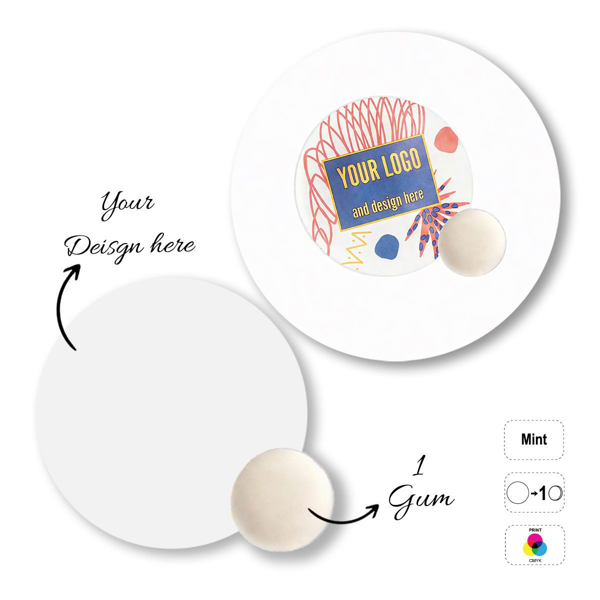 MINT PILLOW - chicle, 58x58 mm | GL810902A