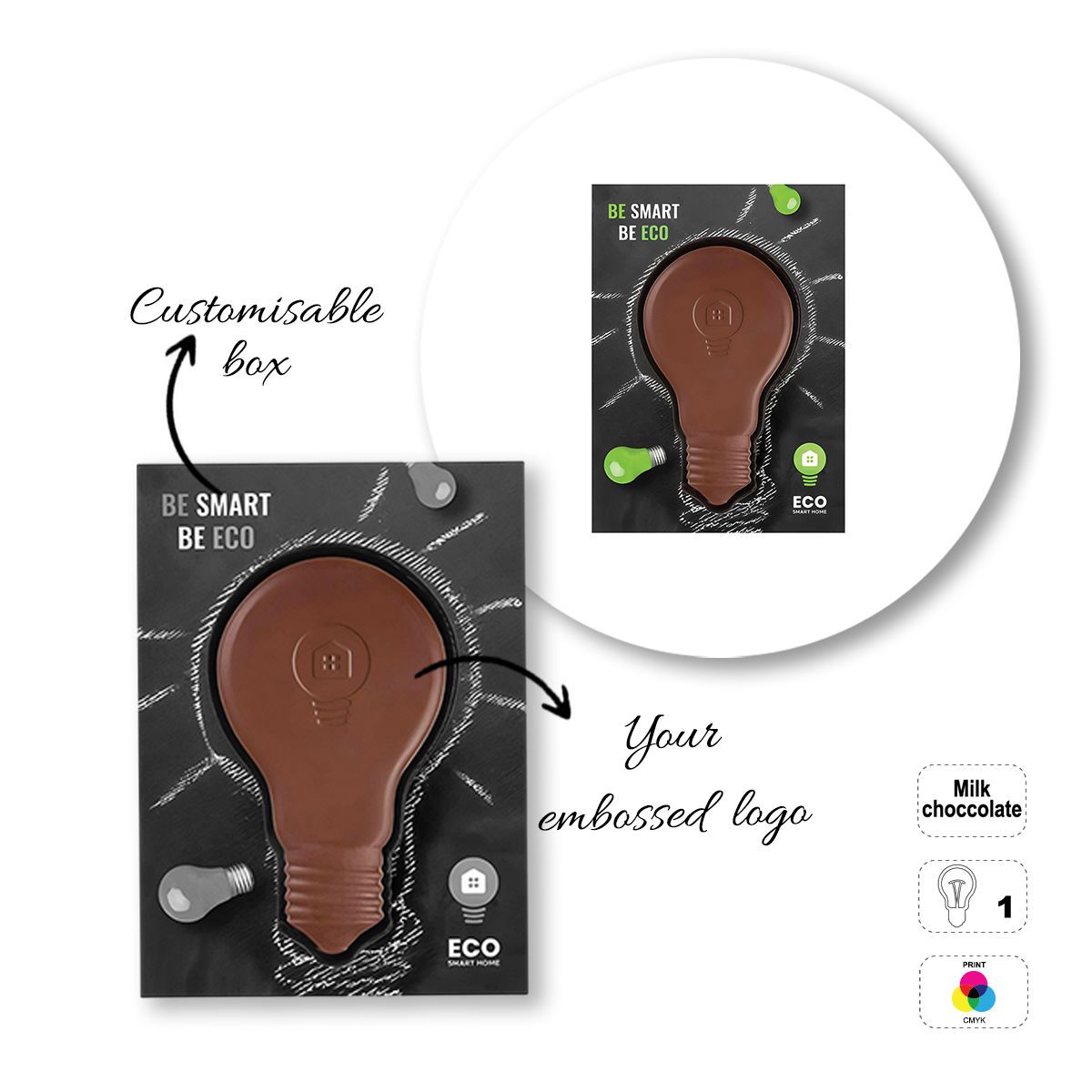 CHOCO4MAT B - barrita de chocolate, formas variadas, 182x132x15 mm | GL811106D