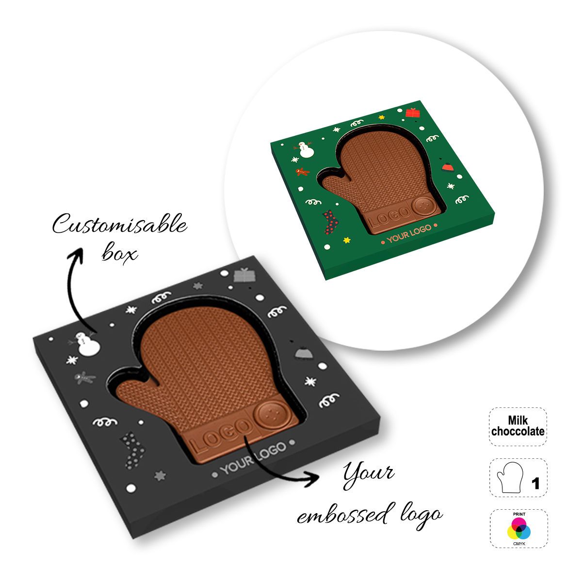 CHOCO4MAT C - barrita de chocolate, formas variadas, 135x135x15 mm | GL811107B
