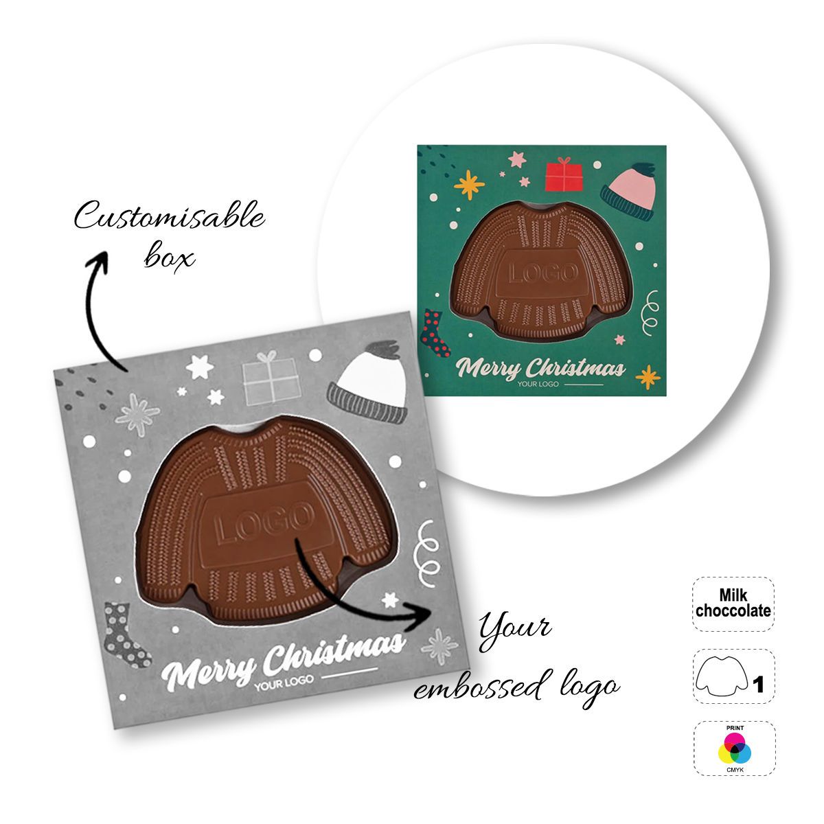 CHOCO4MAT C - barrita de chocolate, formas variadas, 135x135x15 mm | GL811107C