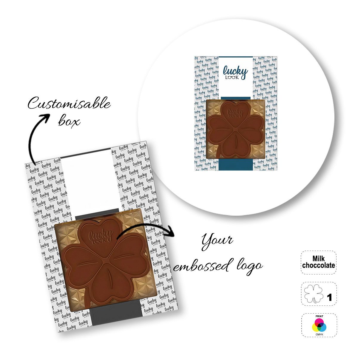 CHOCO4MAT D - barrita de chocolate, formas variadas, 182x132x15 mm | GL811108A