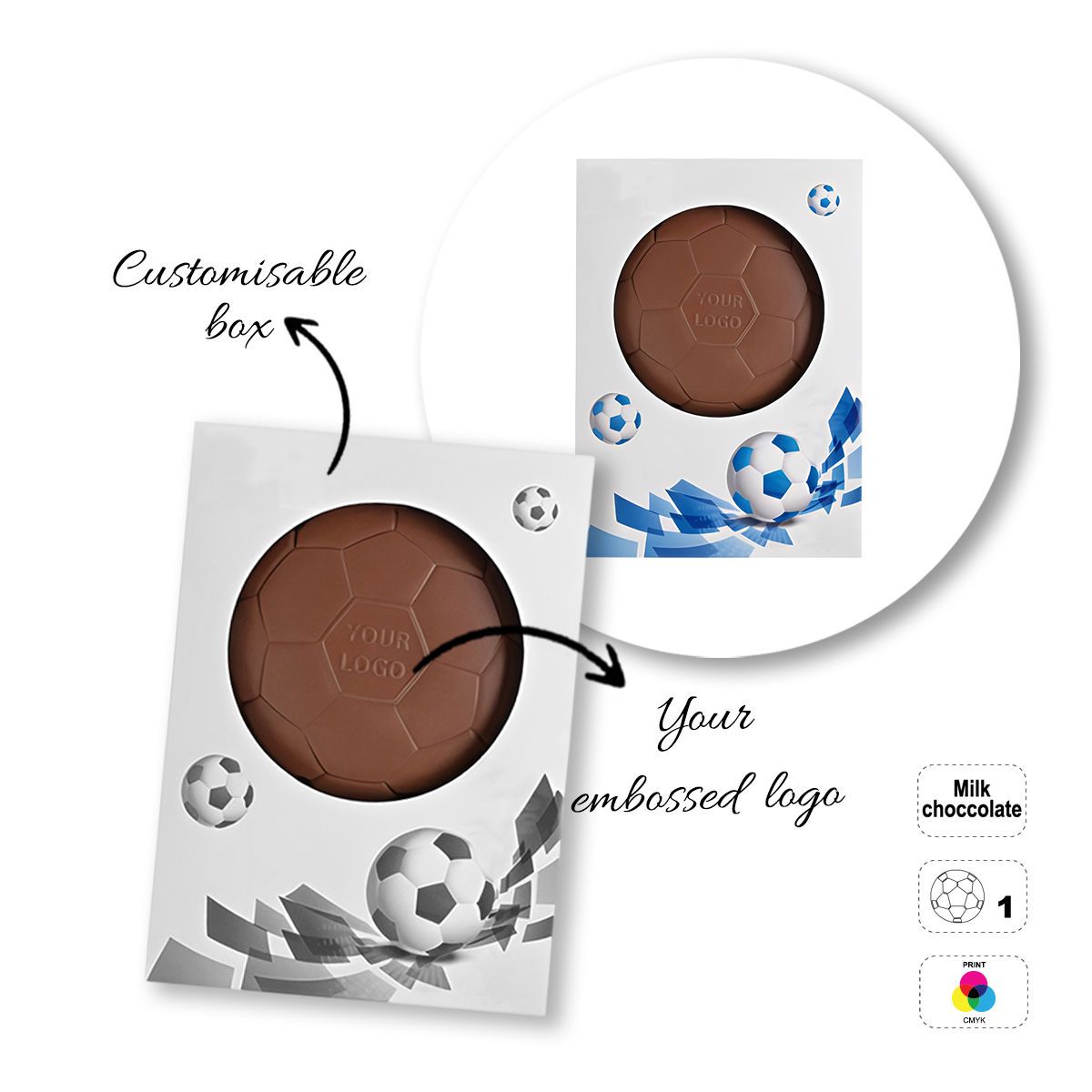 CHOCO4MAT D - barrita de chocolate, formas variadas, 182x132x18 mm | GL811108D