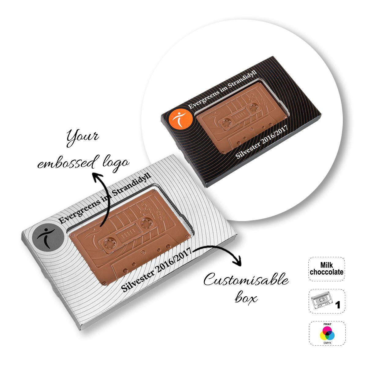 CHOCO4MAT E - barrita de chocolate, formas variadas, 175x107x15 mm | GL811109D