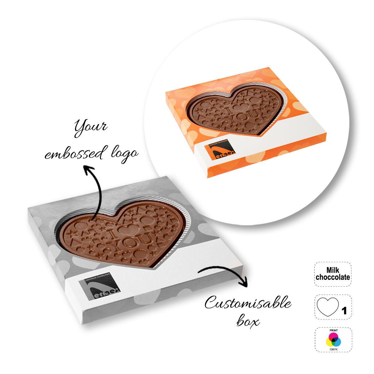 CHOCO4MAT E - barrita de chocolate, formas variadas, 135x135x15 mm | GL811109E