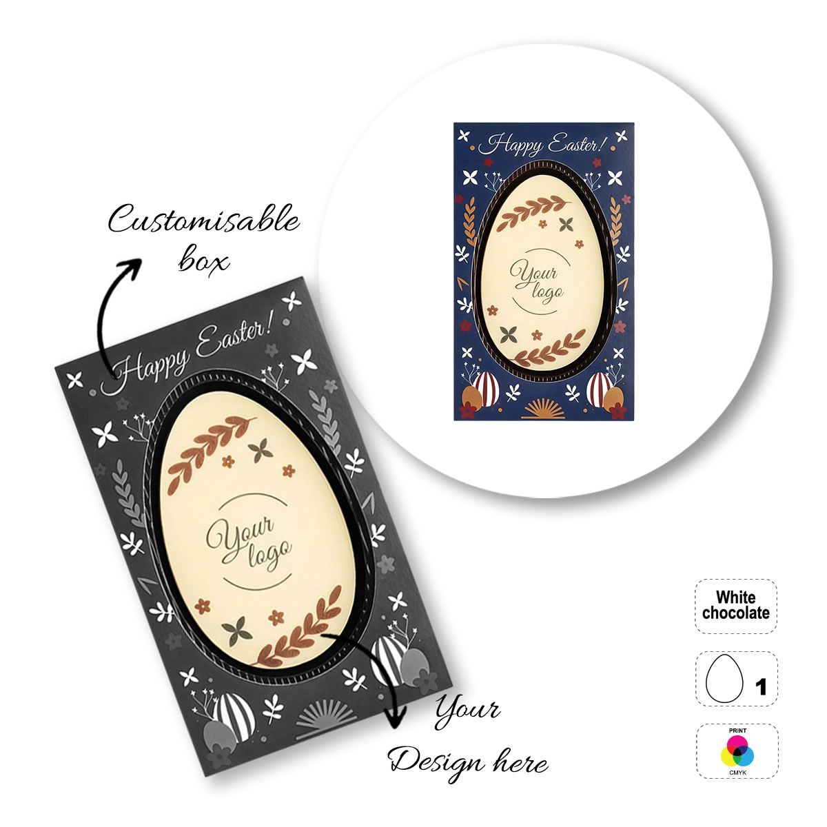 LOGO CHOCO4MAT A - tableta de chocolate imprimible, formas variadas, 175x107x15 mm | GL811110A