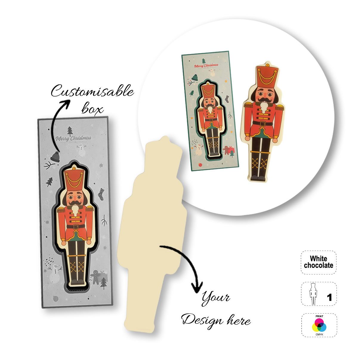 LOGO CHOCO4MAT A - tableta de chocolate imprimible, formas variadas, 232x98x20 mm | GL811110F