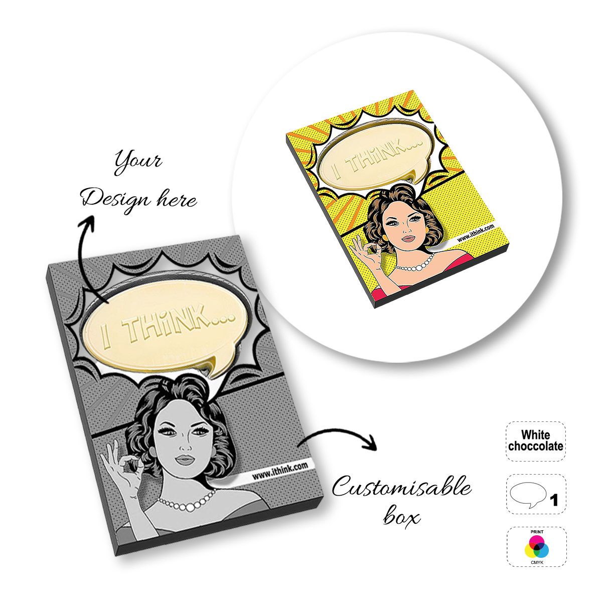 LOGO CHOCO4MAT B - tableta de chocolate imprimible, formas variadas, 182x132x15 mm | GL811111D