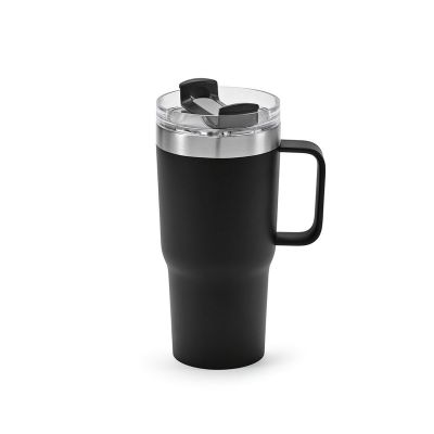NEMAN - Taza ; de rInox, de 580 ml. Doble pared y tapa giratoria