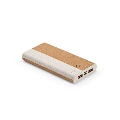 ARCHIMEDES - Batería externa ; corcho, paja de trigo, 10000 mAh,15 W