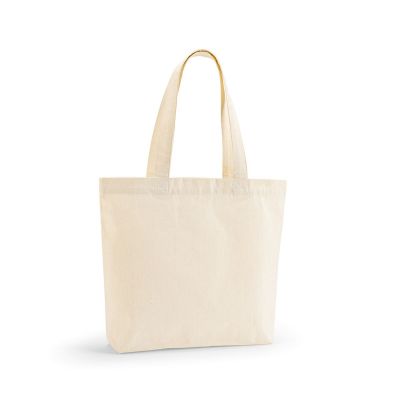 BLANC - Bolsa de compra ; rCotton de 220 gsm. Asas de 65 cm y fuelle