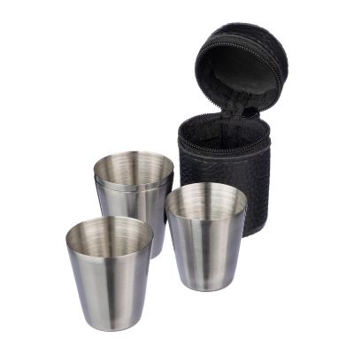 BENJAMIN - Set de 4 vasitos de acero inox.