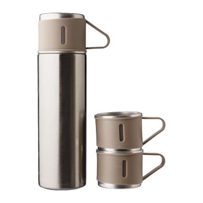 HERBERT - Termo y tazas de acero inox. 