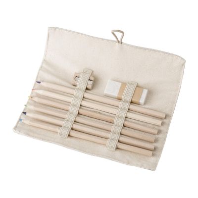 KATE - Estuche de lino con lápices 