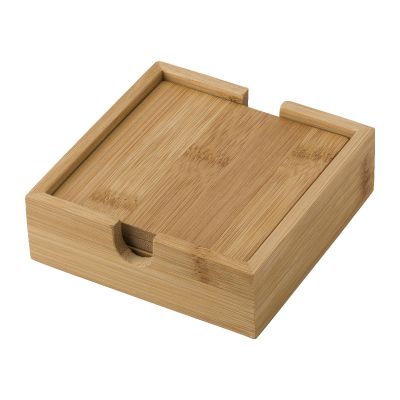 ARCHER - Set de posavasos de bambú 