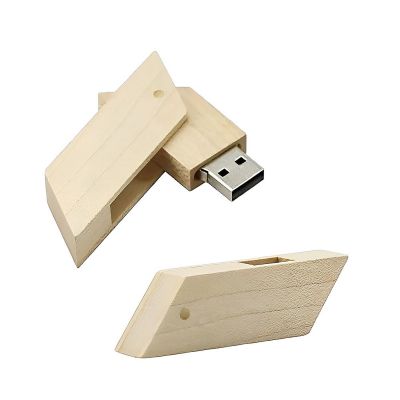 RECTANGLE WOOD - Memoria USB de madera